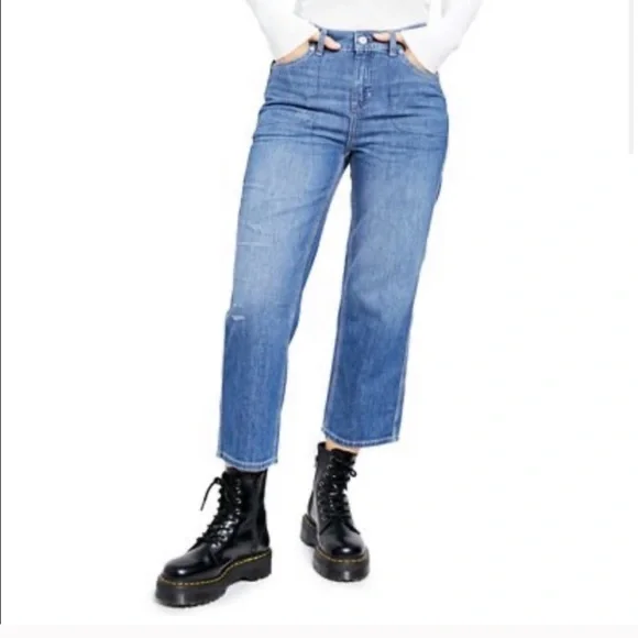 NWT Free People Baby Barrel Cropped Jeans XS - Picture 3 of 8
